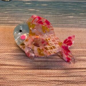 Mermaid Pink Fish Hair Clip Claw Style